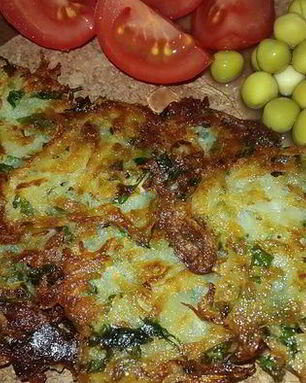 Постные драники с зеленью и чесноком