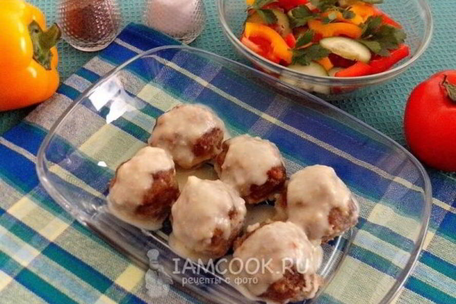 Рецепт фрикаделек под сливочным соусом