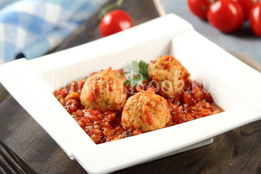Рецепт фрикаделек с овощами в томатном соусе