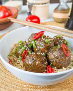 Корейские фрикадельки в кисло-сладком соусе