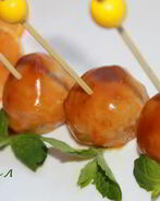 Куриные фрикадельки в острой апельсиновой глазури