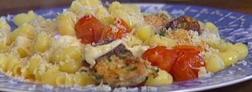 макароны с фрикадельками и моцареллой. Шаг 10