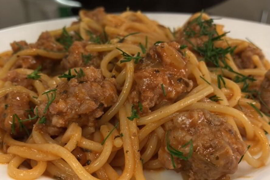 Рецепт макарон с фрикадельками за 25-30 минут