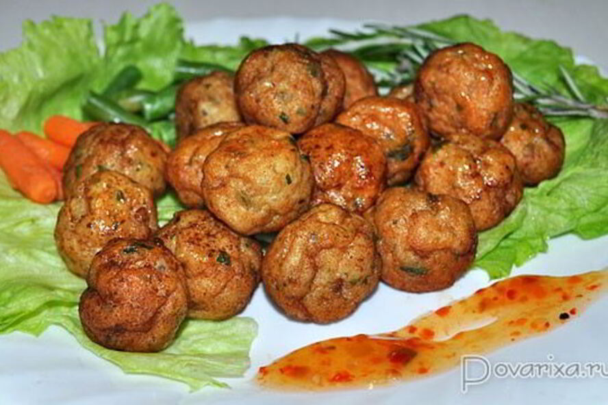 Рецепт рыбных фрикаделек во фритюре