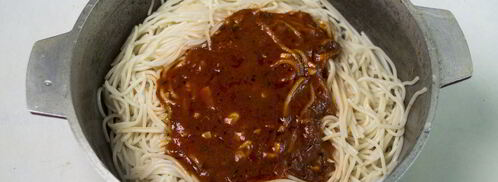 спагетти с фрикадельками в соусе. Шаг 6