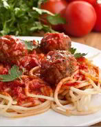 Спагетти с фрикадельками
