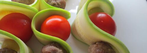 цукини на шпажках с фрикадельками и помидорами. Шаг 4