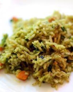 Басмати рис со шпинатом