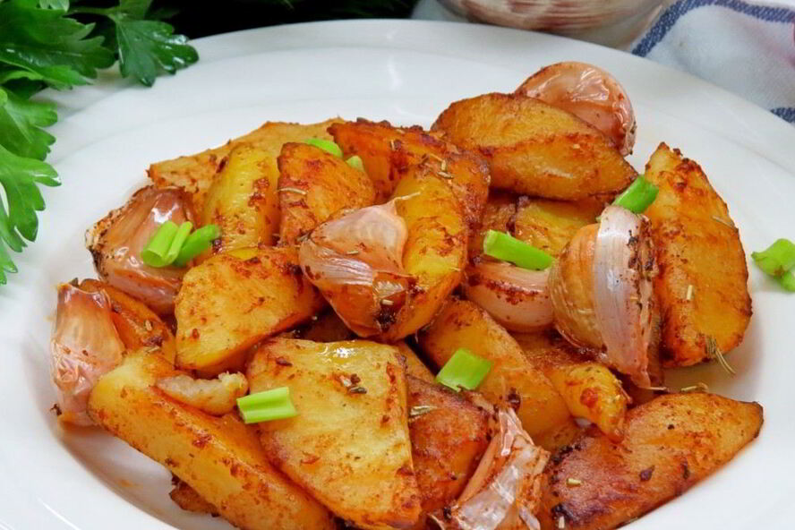 Рецепт картофеля с чесноком и зеленью