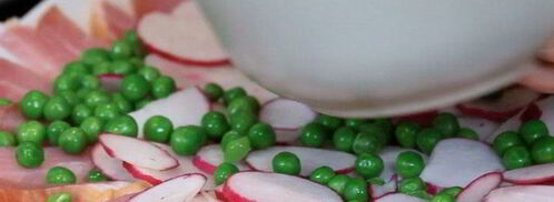 картофель с горошком и ветчиной. Шаг 5