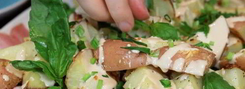 картофель с горошком и ветчиной. Шаг 9