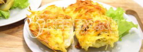 картофель с грибами в духовке. Шаг 10