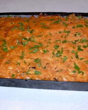 Картофель с мясом и грибами