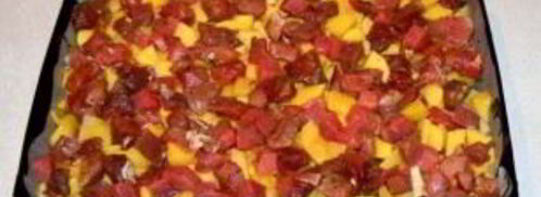 картофель с мясом и грибами. Шаг 2