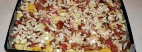 картофель с мясом и грибами. Шаг 4