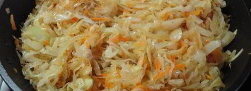 картофель с мясом и капустой. Шаг 6