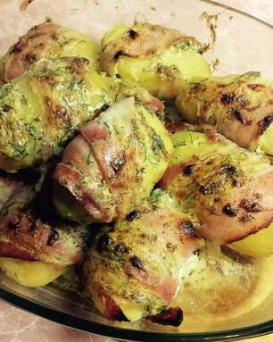 Картофель в беконе