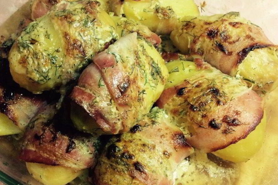 Рецепт картофеля в беконе