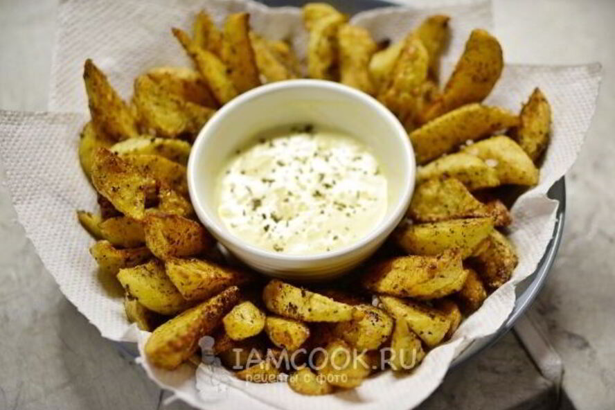Рецепт картофеля во фритюре с сырным соусом