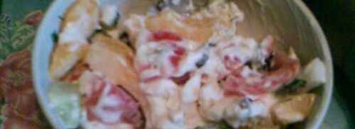 картофель жареный с салатом. Шаг 18