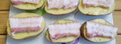 картошка с салом и чесноком в духовке. Шаг 6