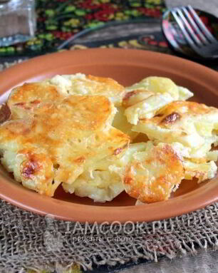 Картошка со сливками и сыром в духовке