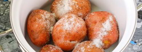 мятый картофель с ветчиной в духовке. Шаг 3