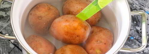 мятый картофель с ветчиной в духовке. Шаг 4