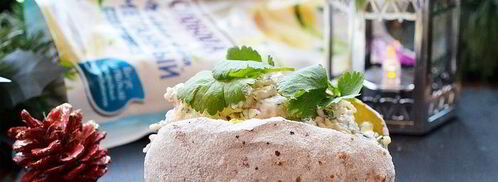 печеный картофель с креветочным салатом. Шаг 7