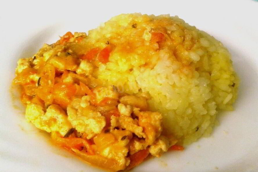 Рецепт риса с куриной подливкой