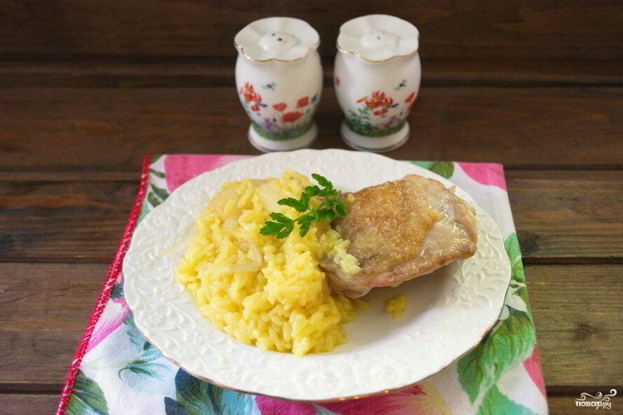 Рецепт риса с курицей и ананасами