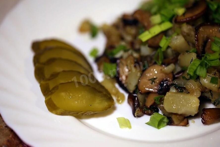 Рецепт жареного картофеля с королевскими шампиньонами