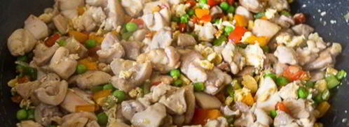 жареный рис с курицей и сладким перцем. Шаг 7