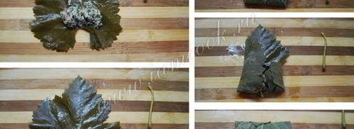 долма в виноградных листьях. Шаг 6