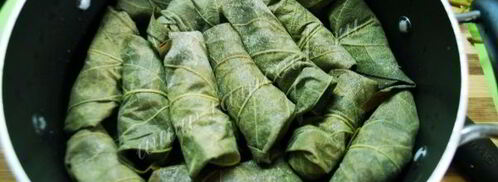 долма в виноградных листьях. Шаг 7
