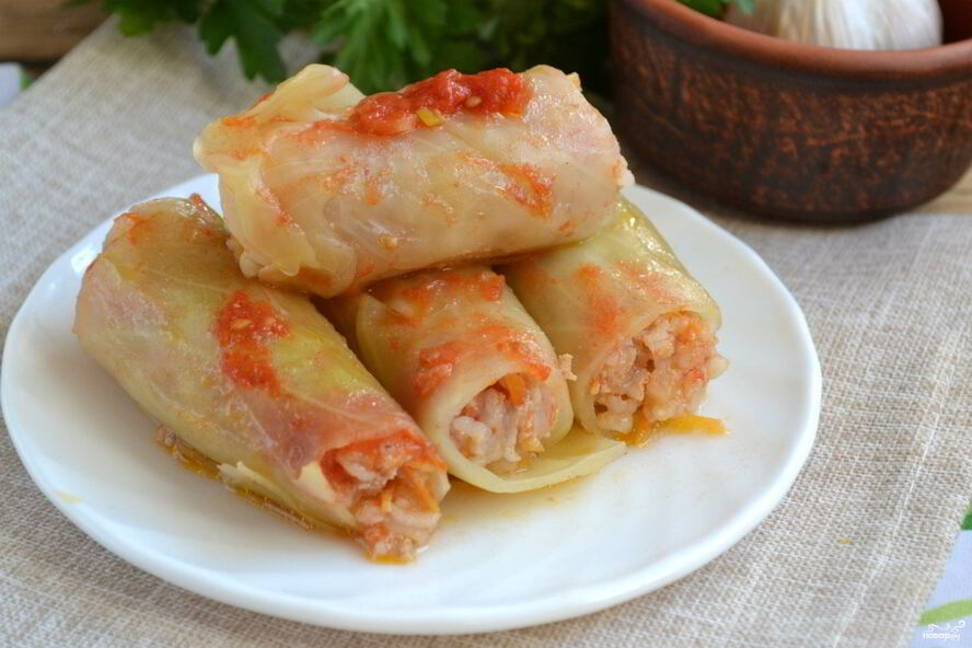 Рецепт голубцов, фаршированных мясом и рисом