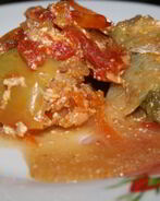 Голубцы и перцы со свининой без риса