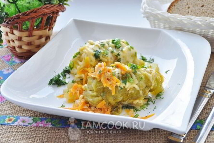 Рецепт голубцов с индейкой в сливочном соусе в мультиварке