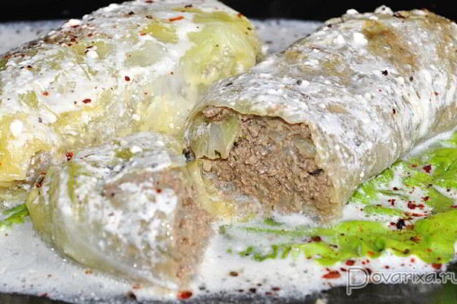 Рецепт голубцов с печенью и рисом