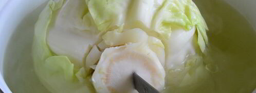 листья капусты для голубцов. Шаг 2