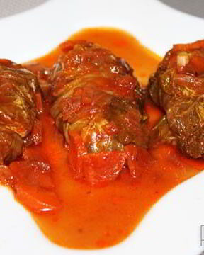 Постные голубцы с пекинской капустой