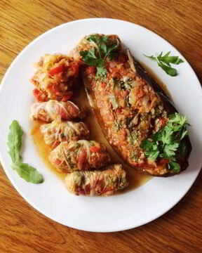 Постные овощные голубцы