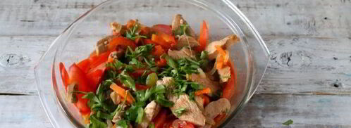 гречневая лапша с курицей и овощами. Шаг 15