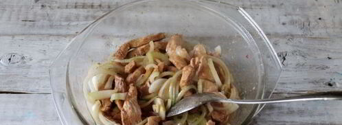 гречневая лапша с курицей и овощами. Шаг 11