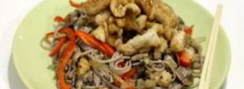 гречневая лапша с курицей терияки. Шаг 9