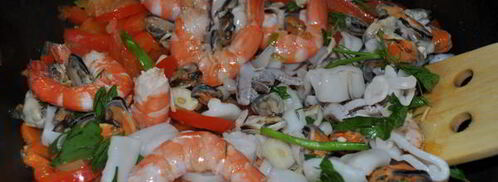 гречневая лапша с морепродуктами. Шаг 5