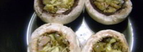 фаршированные шампиньоны в мультиварке. Шаг 4