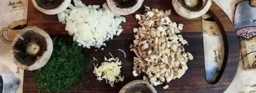 фаршированные шляпки шампиньонов. Шаг 2