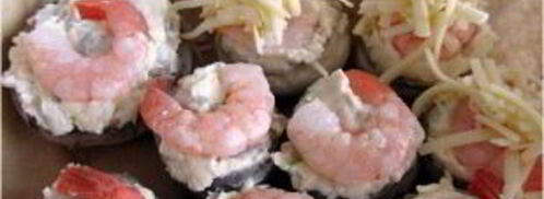 грибы, фаршированные креветками. Шаг 3