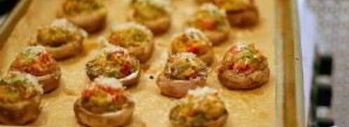 грибы, фаршированные вялеными помидорами. Шаг 2